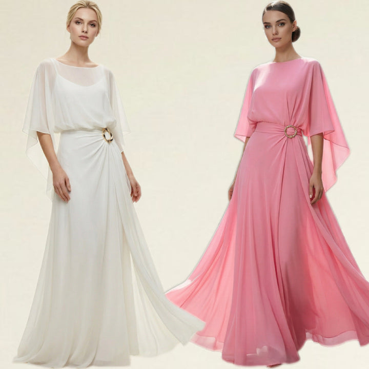 Flowing Cape Sleeve Top & Wrap Set