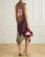 Boho Chic Asymmetric Fringed Printed Maxi Dress