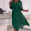 Lightweight Chiffon Dress with V-neck