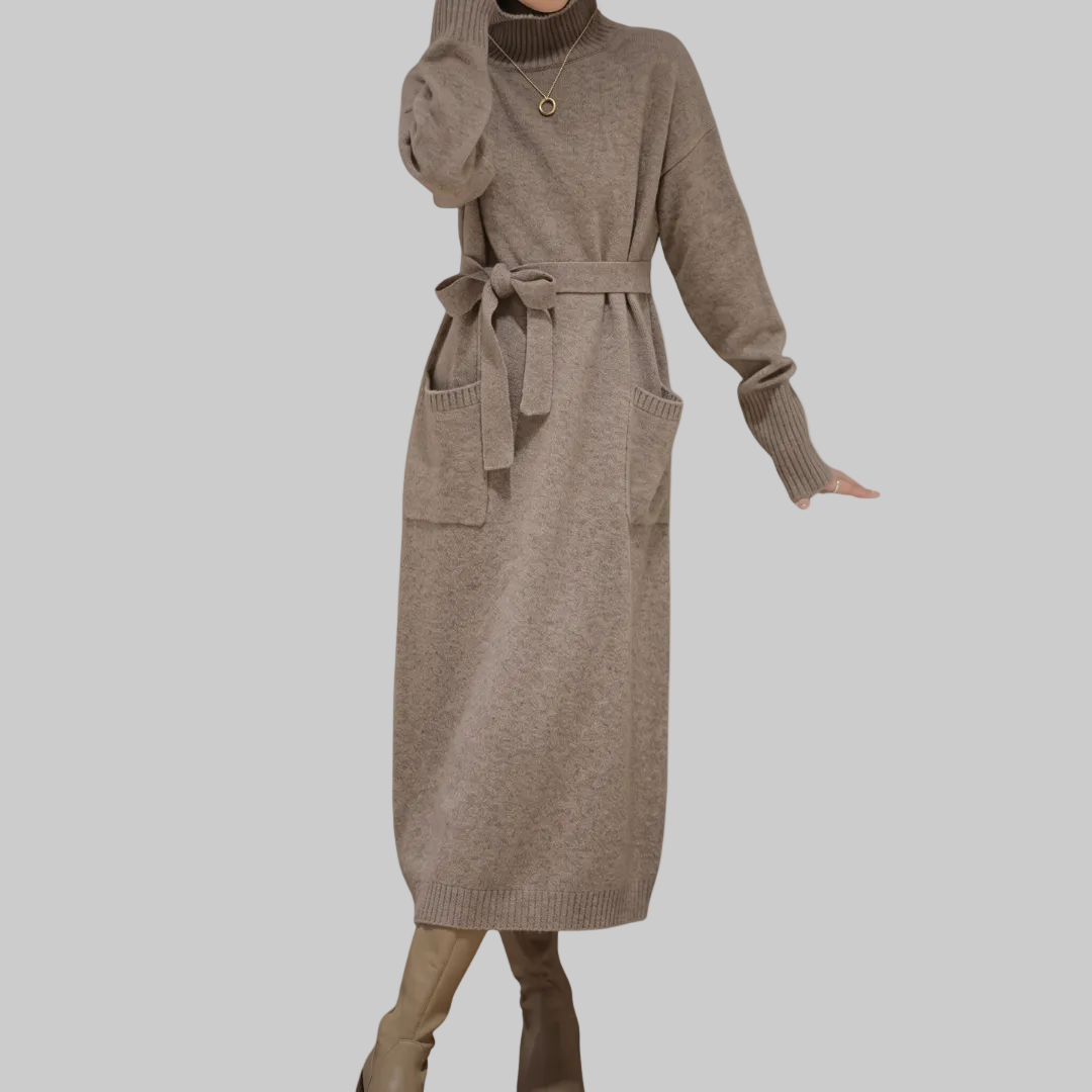 Tracy - Cozy Turtleneck Dress