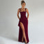 MARILYN - Elegant Formal Slip Maxi Dress with Open Back