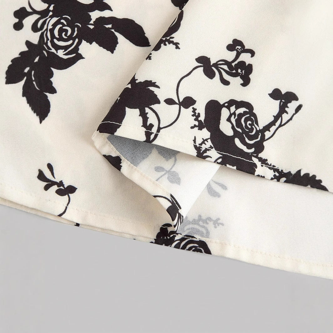 DAHLIANA | Elegant Summer Floral Tie-Shoulder Sundress