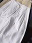 Women's Solid Color Pleated Drawstring Casual Cotton and Linen Wide Leg Pants