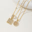 AISHA™ - Elegant 2-Pack Initial Letter Pendant Necklaces