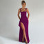 MARILYN - Elegant Formal Slip Maxi Dress with Open Back