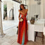 Aziza - Hollow Out Tie-Dye Gradient Long Dress