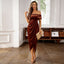 Eveline - Off-Shoulder Velvet Long Dress