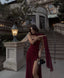 Ariadne - Strapless Patchwork Mesh Asymmetrical Maxi Dress