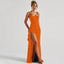 MARILYN - Elegant Formal Slip Maxi Dress with Open Back