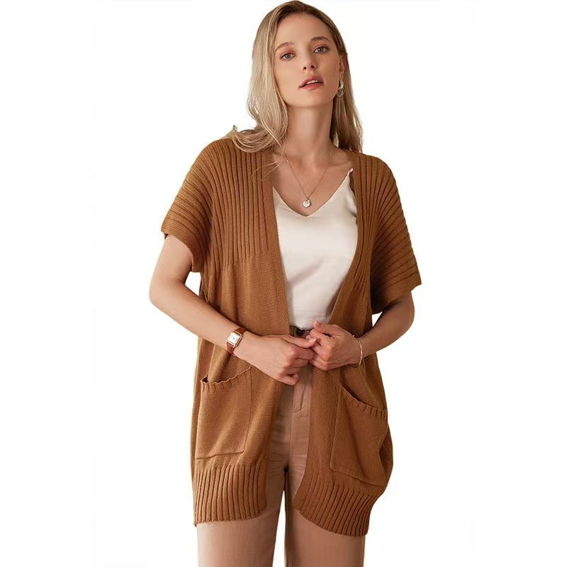 CASSAVA™ Relaxed Lightweight Open-Front Knit Cardigan