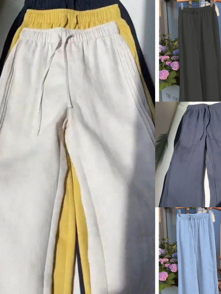 Women's Linen Wide-leg Casual Pants