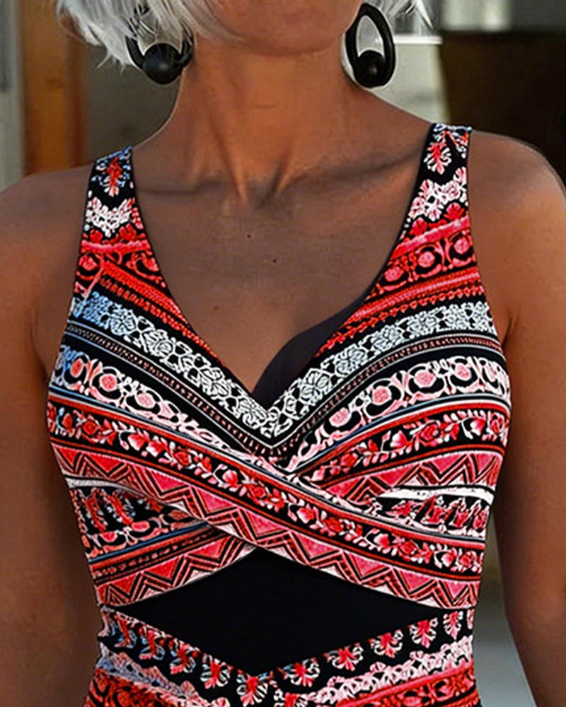 One-Piece Printed Tank Top
