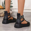 Orthopedic Sandals for Women with Soft Leather Platform and Wedge