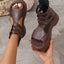 Orthopedic Sandals for Women with Soft Leather Platform and Wedge