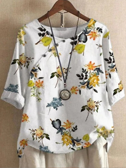 Eloise | Retro Blossom Floral Shirt