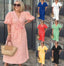 Amara™ - V-Neck Cotton Dress With Laces