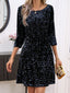Vivienne – Elegant Sequin Velvet Dress