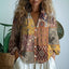 Ambre - Vintage Leaf Print Blouse