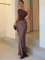 Sofie - One-Shoulder Satin Maxi Dress
