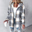 PAIGE | Chic Plaid Long-Sleeve Button Down Hooded Jacket
