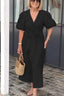 Amara™ - V-Neck Cotton Dress With Laces