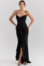 Fauna - Ruched Ruffle Dovetail Party Dress