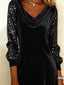 Aubrey | Velvet Sparkle Sleeve Dress