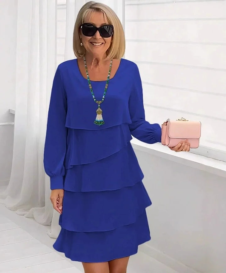 Mariselle™ | Elegant Tiered Midi Dress