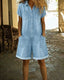 Short Sleeve Denim Jumpsuit