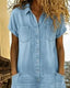 Short Sleeve Denim Jumpsuit