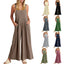 Sleeveless Jumpsuit with Wide Legs and Pockets