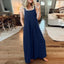 Sleeveless Jumpsuit with Wide Legs and Pockets