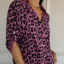 Stylish Shirt with Leopard Print and Adjustable Sleeves