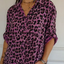 Stylish Shirt with Leopard Print and Adjustable Sleeves