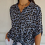 Stylish Shirt with Leopard Print and Adjustable Sleeves