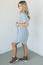 Theo Premium Striped Shirt Dress