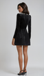 Josie | Embellished Black Velvet Mini Dress