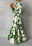 Women's Maxi Dress - Premium Long Sleeve - V-Neck - Elegant Flowy Design