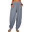 Wide-leg Linen and Cotton Pants for Women