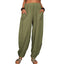 Wide-leg Linen and Cotton Pants for Women