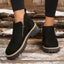 Women's Ankle Boots With Round Toe and Side Zipper