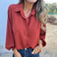 Women's Elegant Solid Color Buttoned Shirt