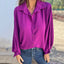 Women's Elegant Solid Color Buttoned Shirt