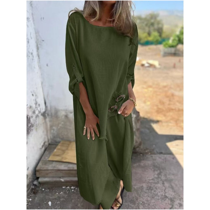 Women's Loose Fit Irregular Dress and Pants