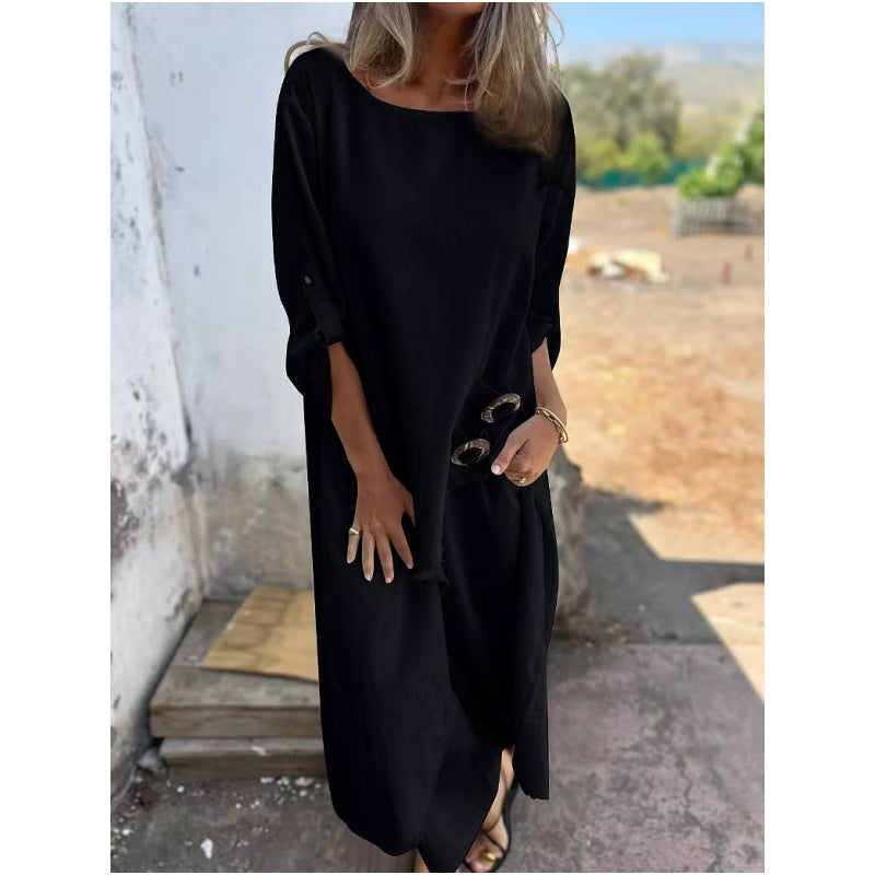 Women's Loose Fit Irregular Dress and Pants
