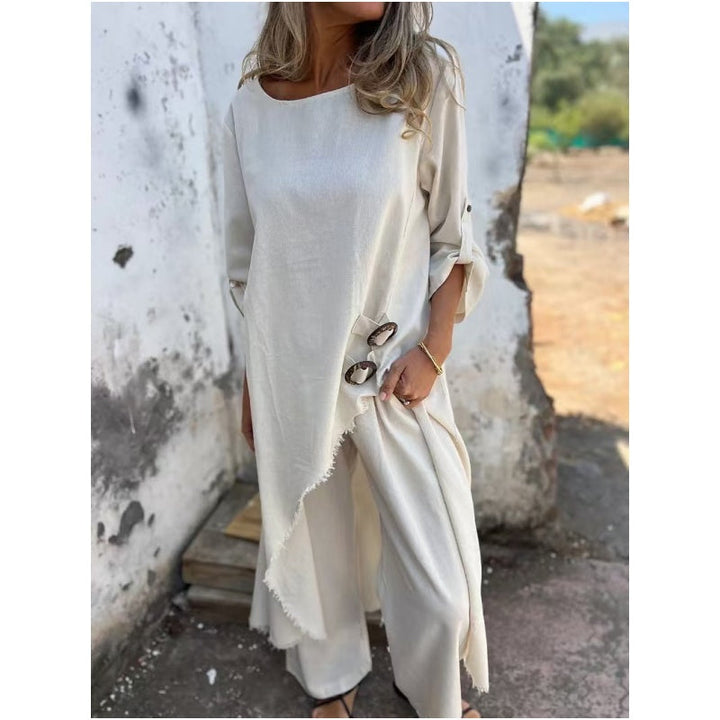 Women's Loose Fit Irregular Dress and Pants