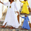 Women's Loose V-Neck Maxi Dress