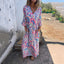 Women’s Maxi Dress with V-Print