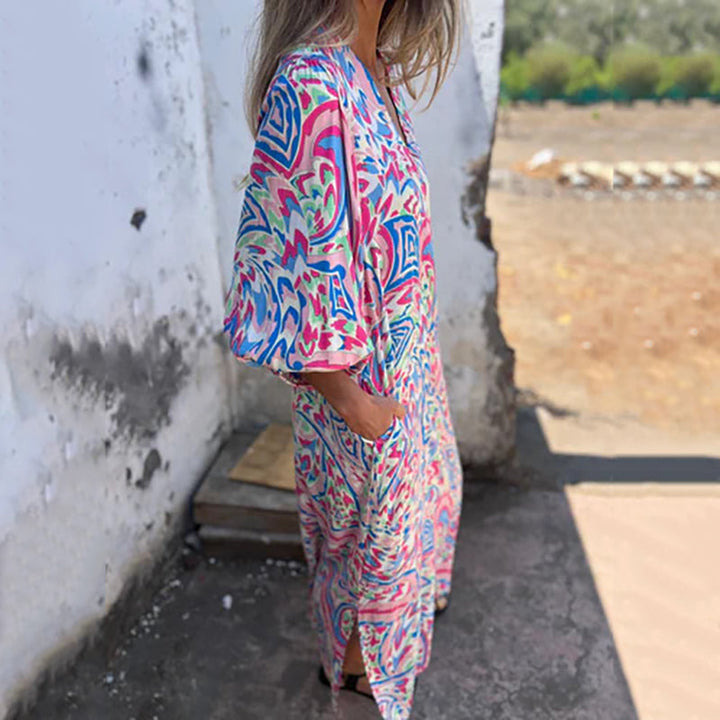 Women’s Maxi Dress with V-Print