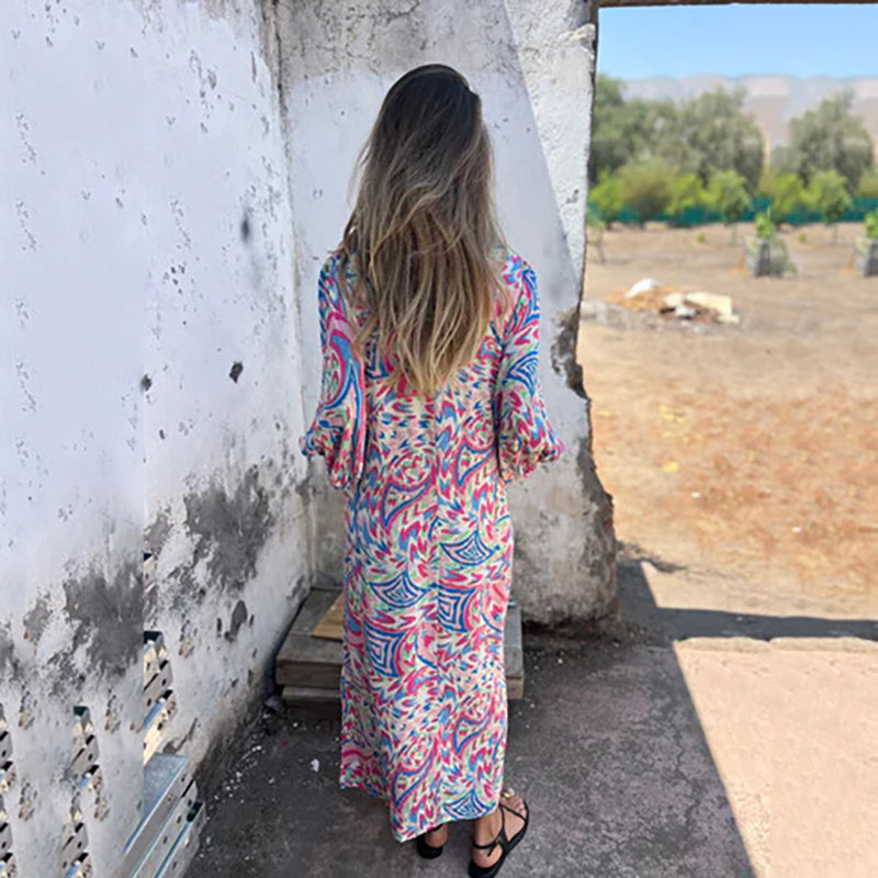Women’s Maxi Dress with V-Print